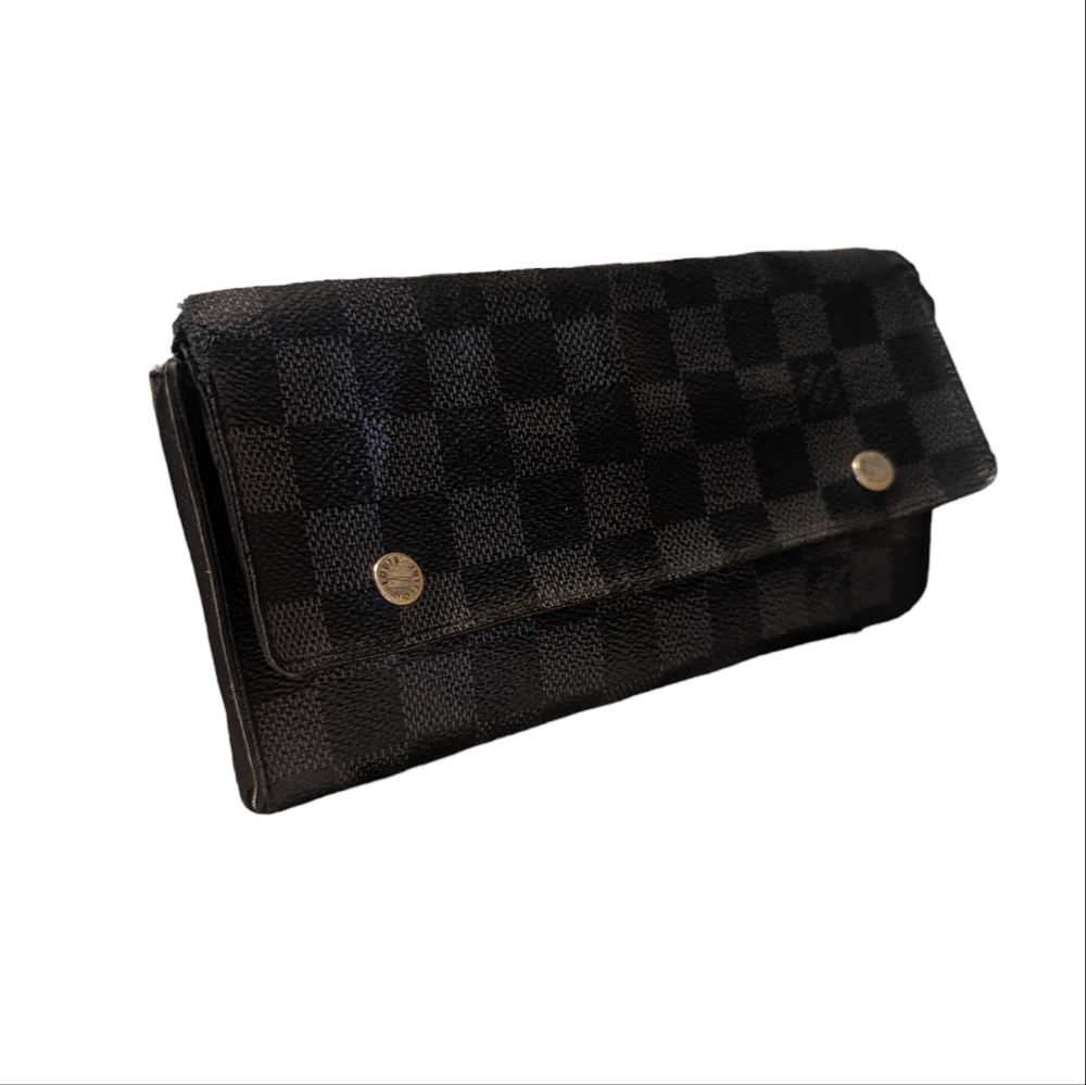 REHAB Louis Vuitton Grey Long Damier Wallet